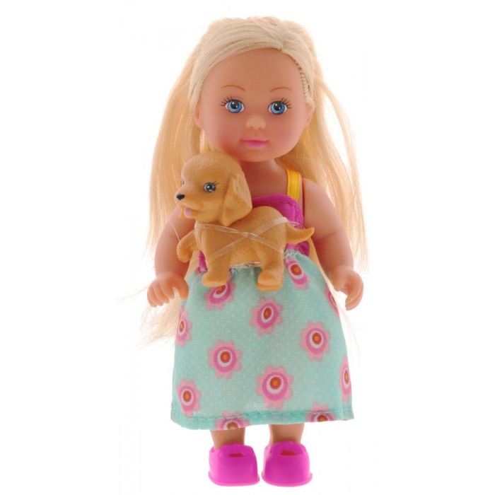 Кукла Еви с собачкой 12 см.  